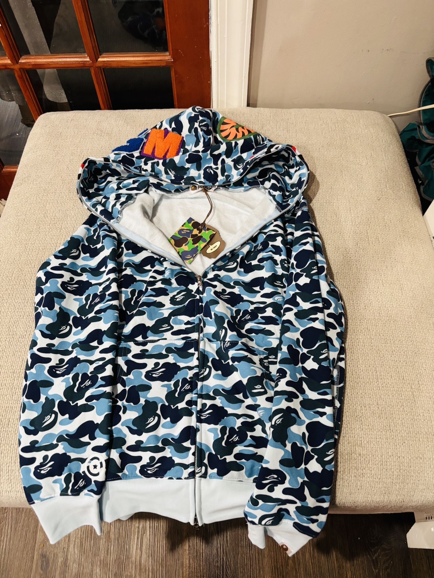 Brand New Blue BAPE Hoodie