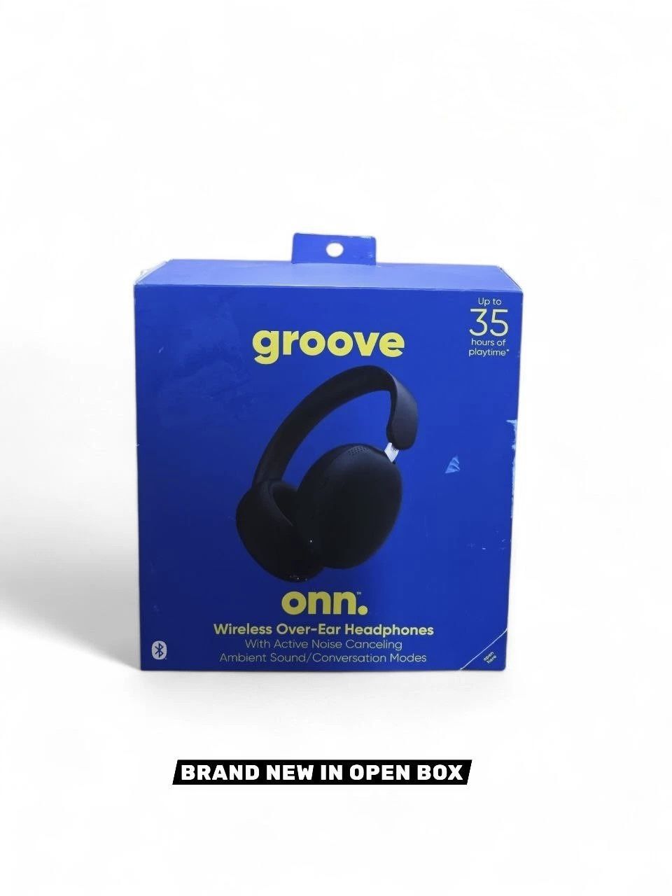 Groove Onn. Wireless Over-Ear Headphones Active Noise Canceling Black New