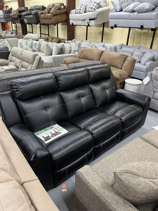 ✨️Fast Delivery 📌 Best Price 📌Kempten Black Reclining Sofa | Couch