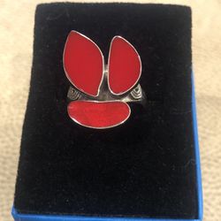 Bali Legacy Sponge Red Coral Ring