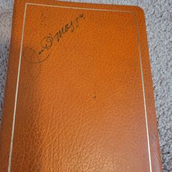 One of a kind-Joe DiMaggio Autographed Signed card/photo binder been in my family for generations