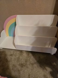 Bookshelf kids rainbow decoration