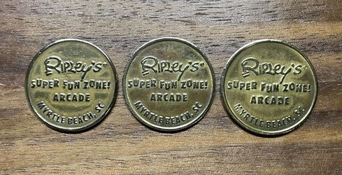 3 Ripleys Super Fun Zone Arcade Game Tokens 