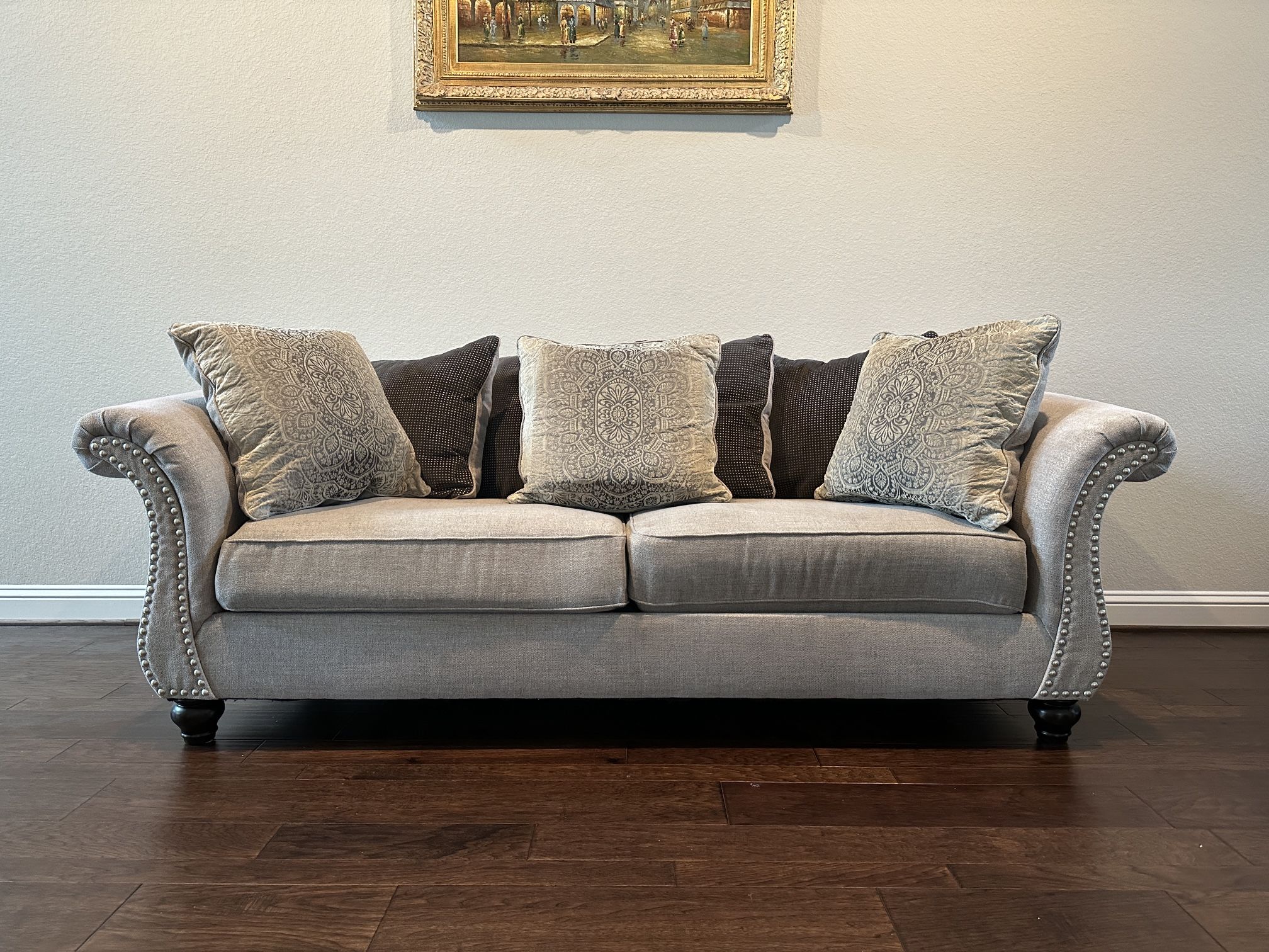 Fabrique Par - Beige Couch and Loveseat