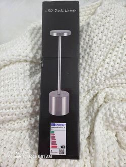 LED Desk Lamp Silver Slim Design