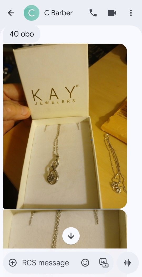 Kay Jewelers Silver Necklace 