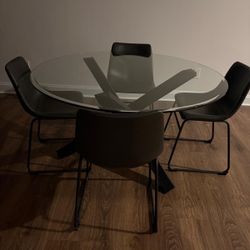 4 Chairs Dining Set