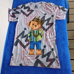 Launder Bear with Crown Bailey Apparel Men's Size Small T-Shirt  