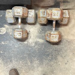 70lbs And 85lbs Dumbbells 
