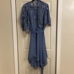 JJ’s House  Blue Special Occasion  Dress Sz 16  N E W