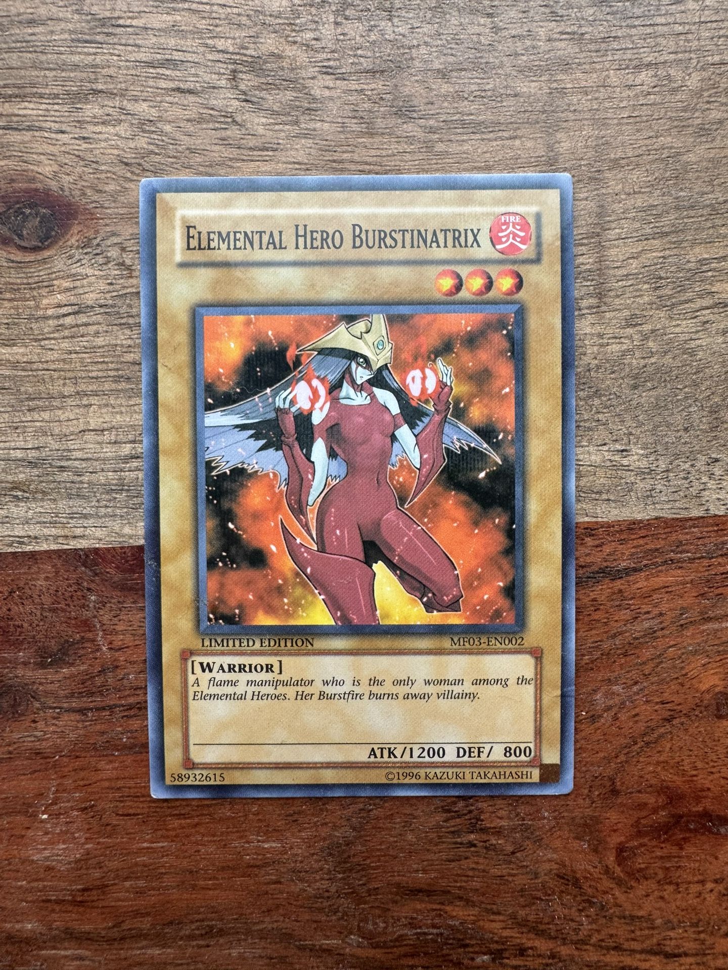 Yugioh Elemental Hero Mattel Figure Promo Cards Vintage Glossy Lot (burst,blade)