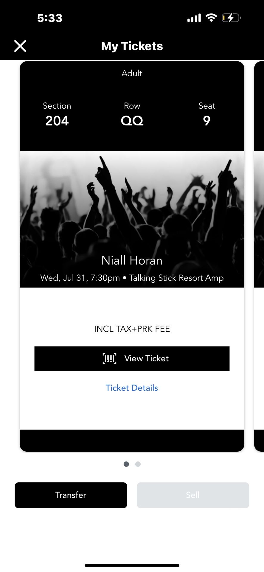 NIALL HORAN “the Show” Tour 2 Tickets