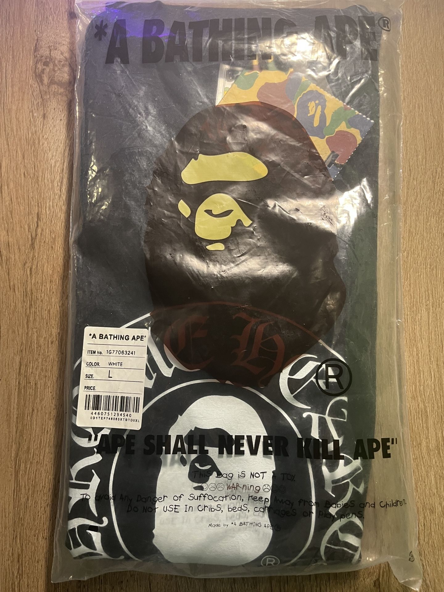 Chrome X Bape | LARGE | WHITE