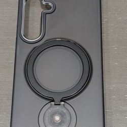 Ring Stand Black Case For Samsung Galaxy S25 Plus 6.7 Inch Compatible With Magsafe 