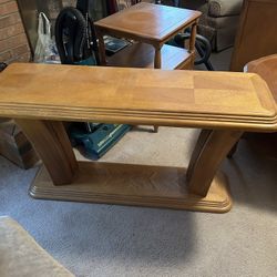 Solid Oak Console Table