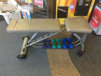 Danskin adjustable weight bench with weights for Sale in Warminster PA OfferUp