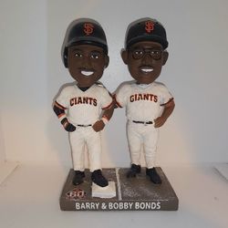 2018 San Francisco Giants Barry Bonds & Bobby Bonds SGA bobblehead loose no box 