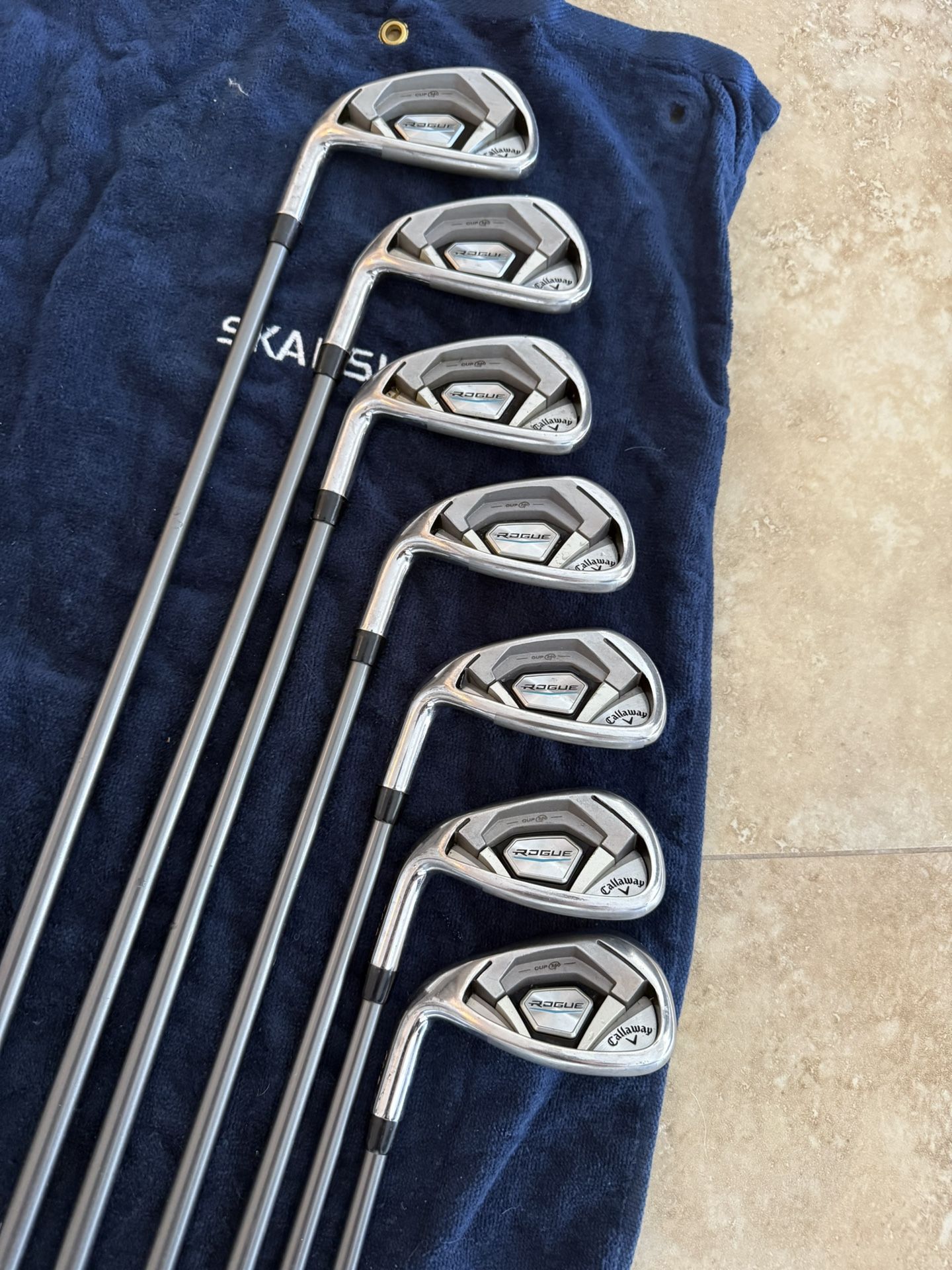 Full Set Of 14 Golf Clubs (LEFT Callaway Rogue Irons pw