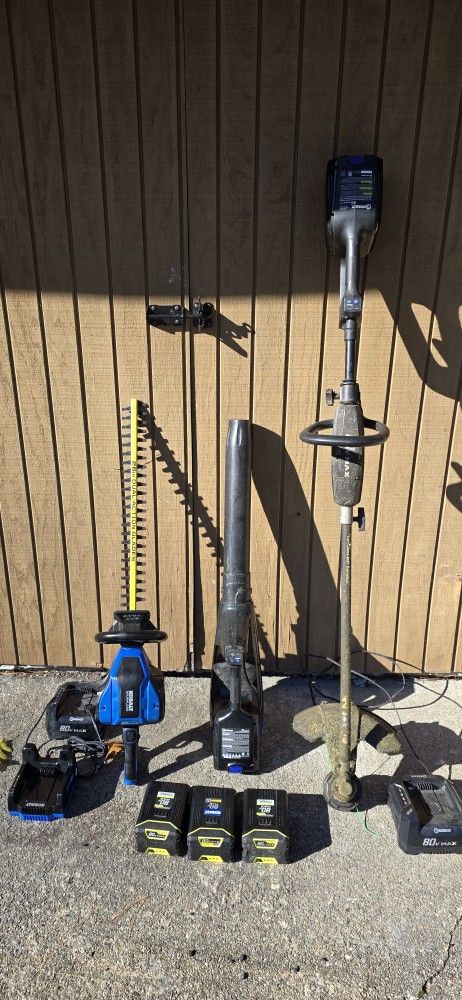 Kobalt 80v Tool Set w/ 3 Batteries