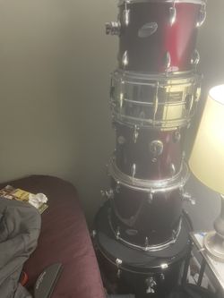 Ludwig Drum Set  With Sabian Cymbals And Stands.