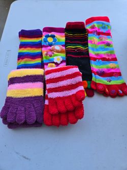 Colorful toe socks 6 pairs