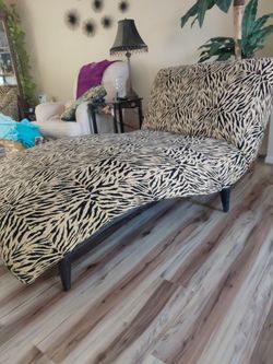 Animal print chaise lounge