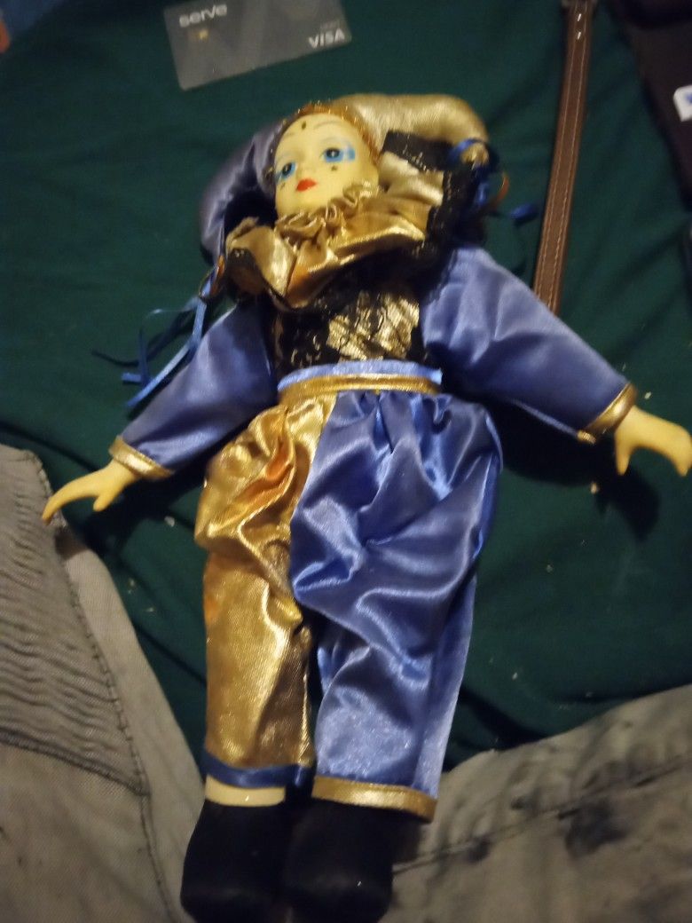 Big Porcelain Clown Doll Figurene