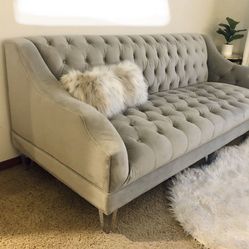 Z Gallerie Simone Tufted Sofa Glam **Free Local Delivery***