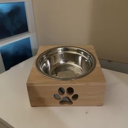 Bamboo Pet Feeding Bowl | Non-Slip, Easy to Clean