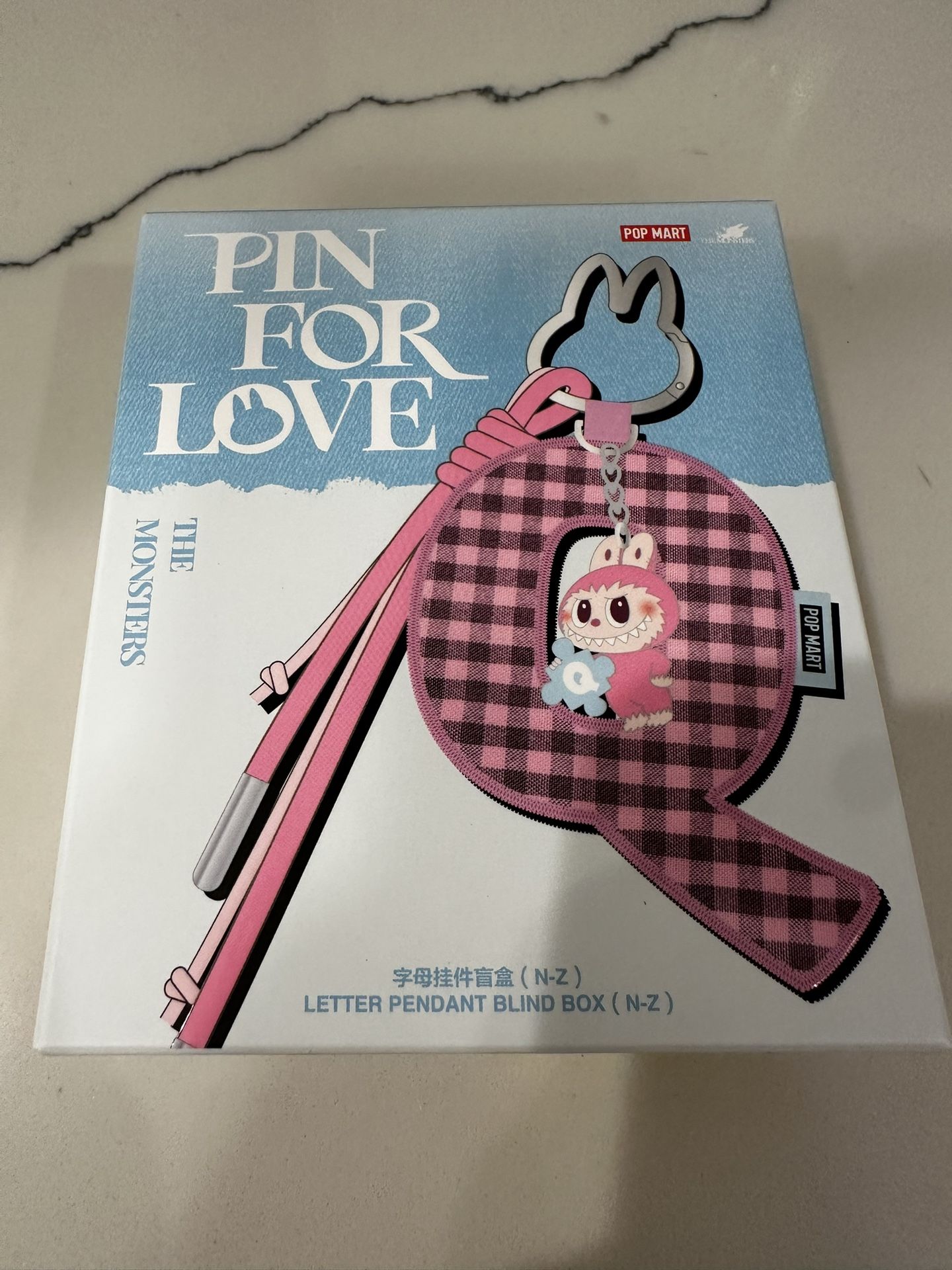 Pop Mart Pin For Love Labubu Letter Keychains N & T & L Available Sealed Boxes/Unopened