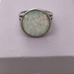 Opal Silver Ring