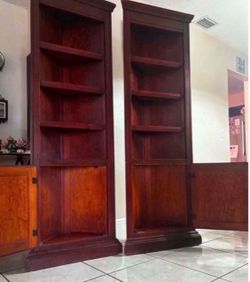 Pair Of Corner Bookshelves