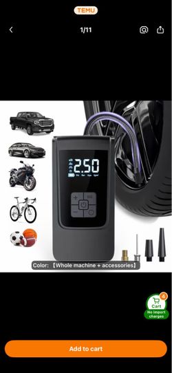 Portable Digital Tire Inflator with Accessories