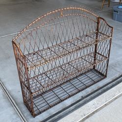 Attractive Metal Shelf for Indoors or Outdoors 