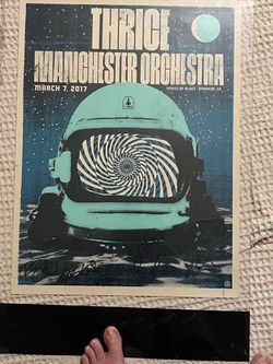 Thrice Manchester Orchestra 2017 Signed Concert Poster