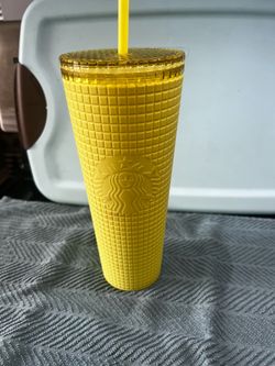 Starbucks Yellow Studded Cold Cup Tumbler