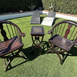 Oriental monk Chairs And Table