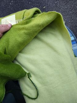 Olive Green Soft Fleece Felted Fabric for Sewing Clothing 5.5 x 12 Ft