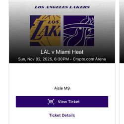 Lakers vs Miami heat sunday nov 2