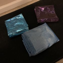 Blue and Purple clear shower Curtain Liners