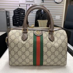 Gucci GG Supreme Ophidia Medium Boston Bag