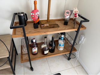 🍷 Modern Rolling Mini Bar Cart ✨