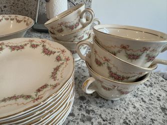Vintage Edwin Knowles Bridal Rose China 