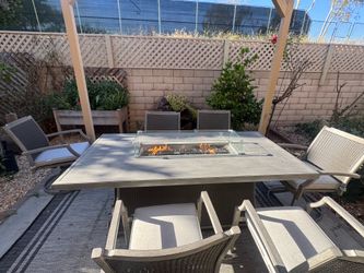 Kinger Home Isla 7 piece fir pit table