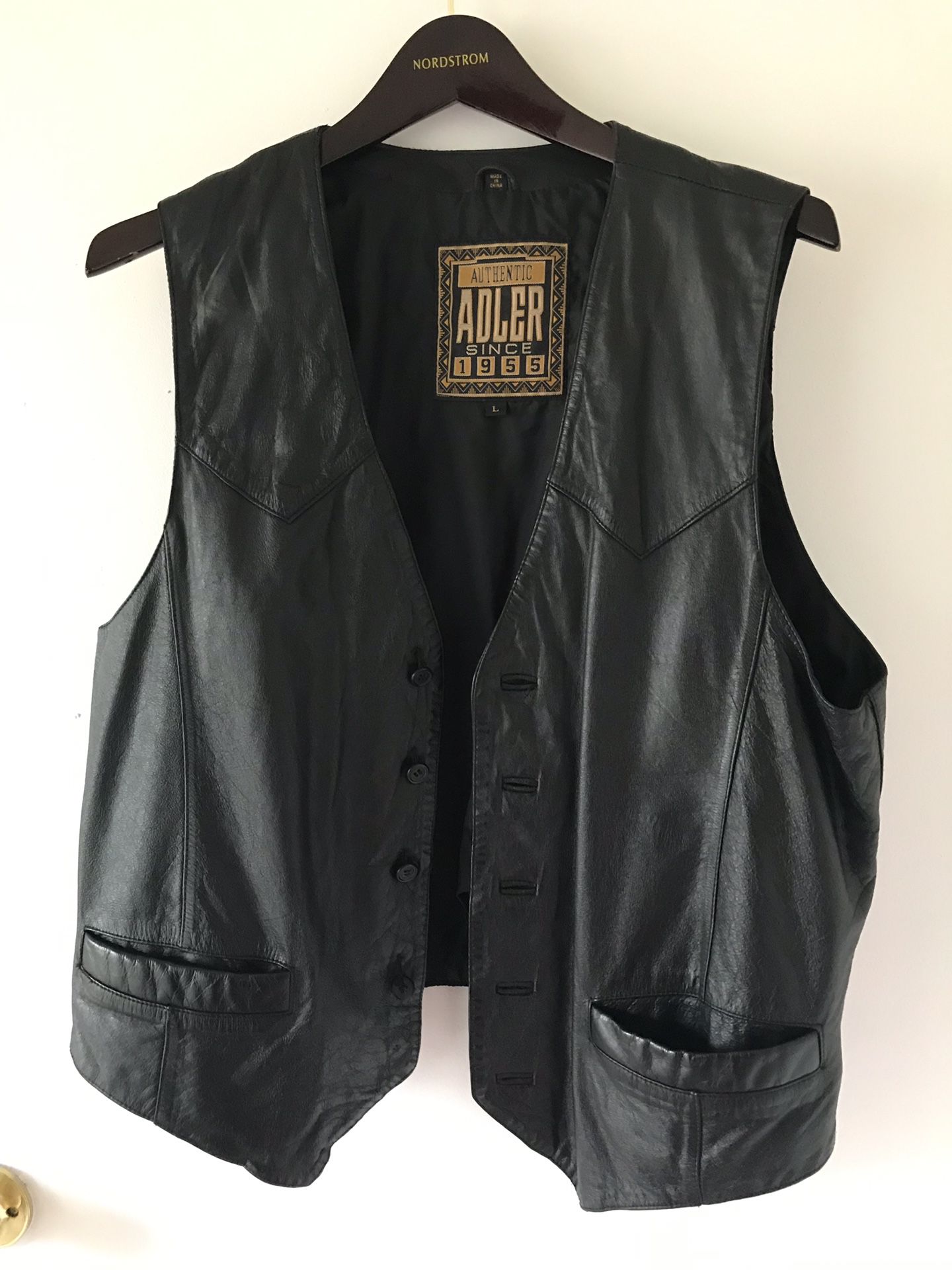 Authentic Adler Men’s leather motorcycle vest