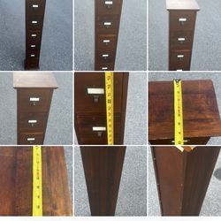 Lot of 2 Vintage Pottery Barn 6 Drawer Wooden Spice Tea Coffee Bean Cabinet  Storage. Used in good condition with some cosmetic blemishes. These blemi