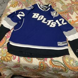 Tampa bay lightning Ryan Malone reebok officially licensed jersey  signed..faded