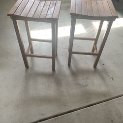 Square Wooden Barstools