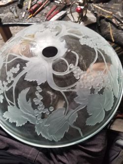 Handmade Etched Glass Sink