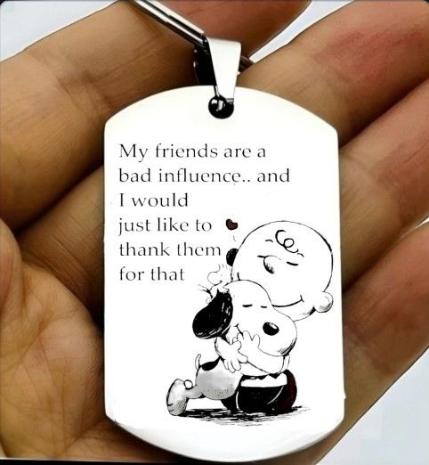 Snoopy Love Pet Dog Stainless Steel Keychain